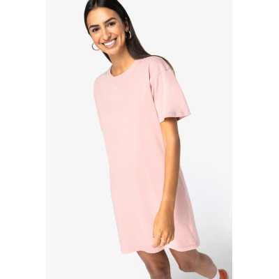 Vestido t-shirt eco-responsável com aspecto lavado de senhora